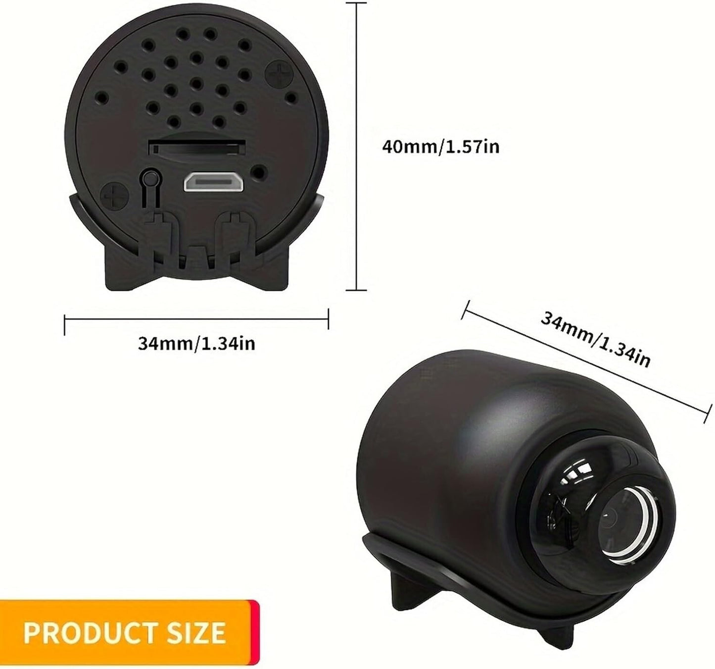 Mini Camara Oculta Espia De Seguridad Wifi 1080P Inalambrica Con Audio Y Video