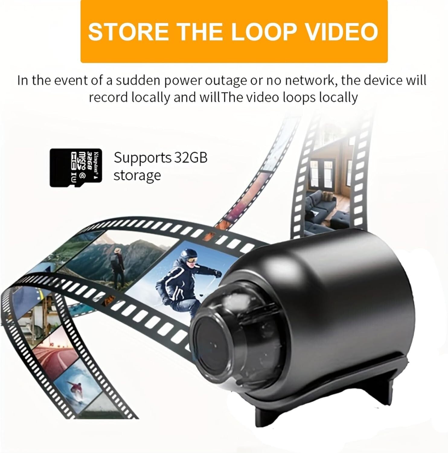 Mini Camara Oculta Espia De Seguridad Wifi 1080P Inalambrica Con Audio Y Video